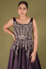 Purple Crystal Embellished Gown4585 video